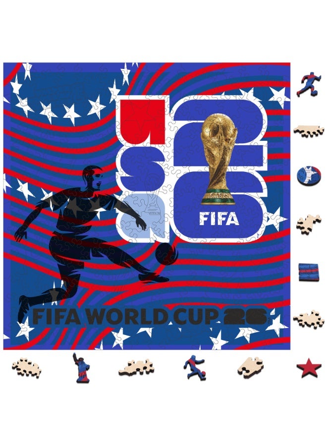 FIFA World Cup FIFA Official Licensed World Cup 26™ Host Country USA Wooden Jigsaw Puzzle 200 Pieces - Image 1